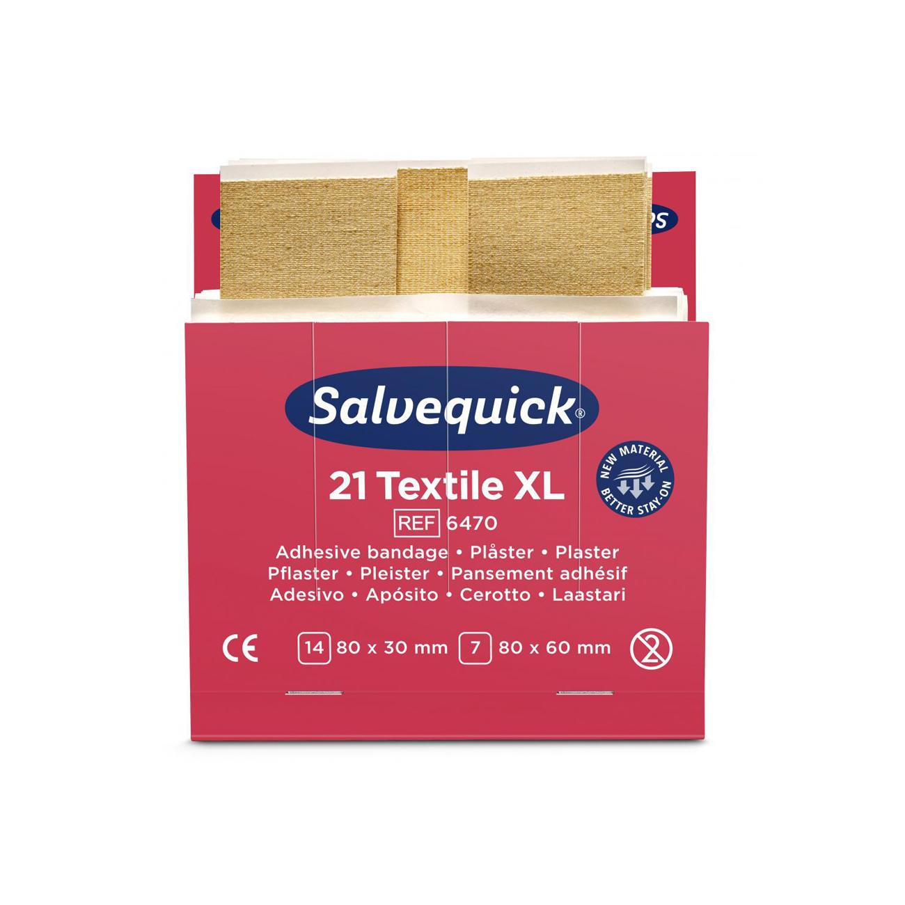 Salvequick XL Elastische Pleisters Navulling (doos)