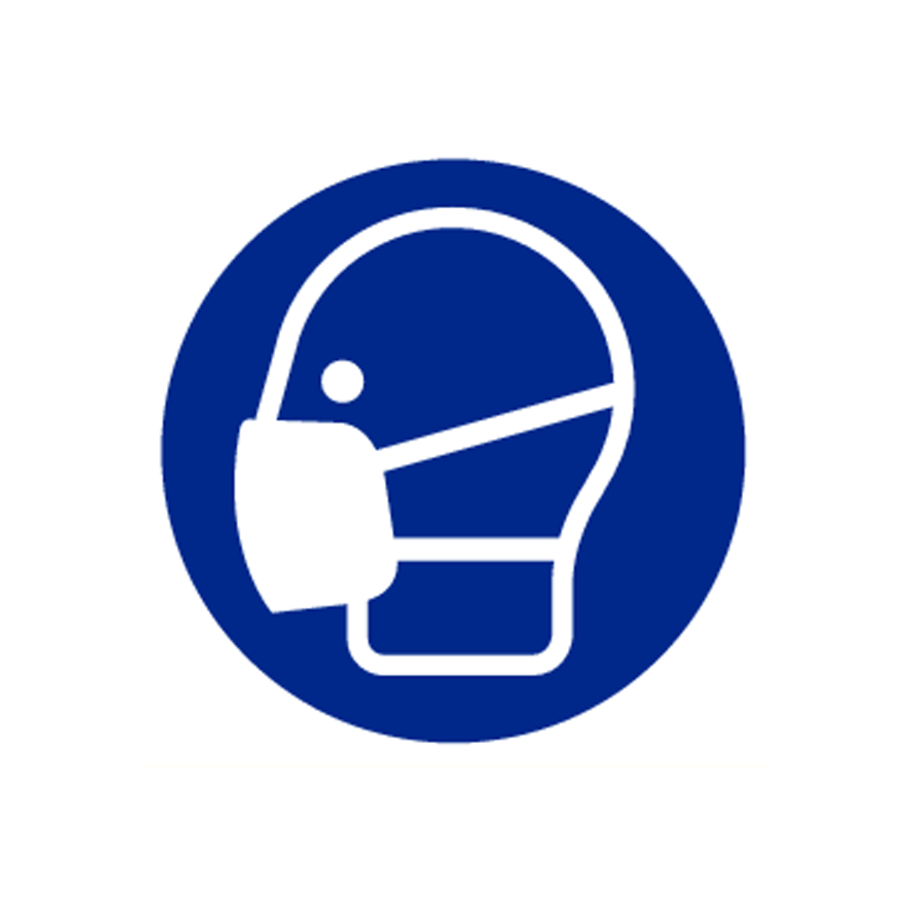 Pictogram Sticker Stofmasker Verplicht 200mm