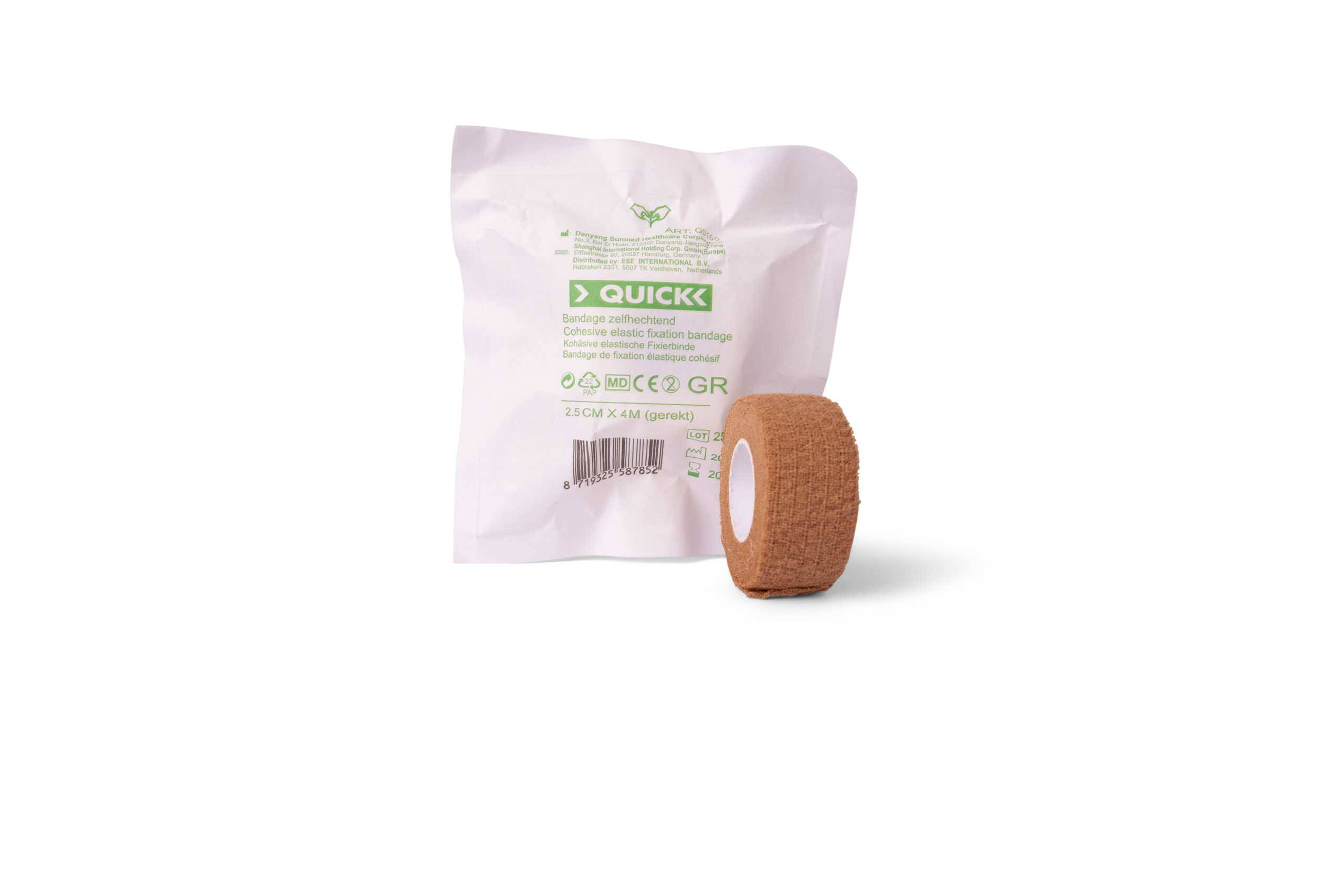 Q0150 - Quick Bandage zelfhechtend 2-5 cm x 4 m_met product