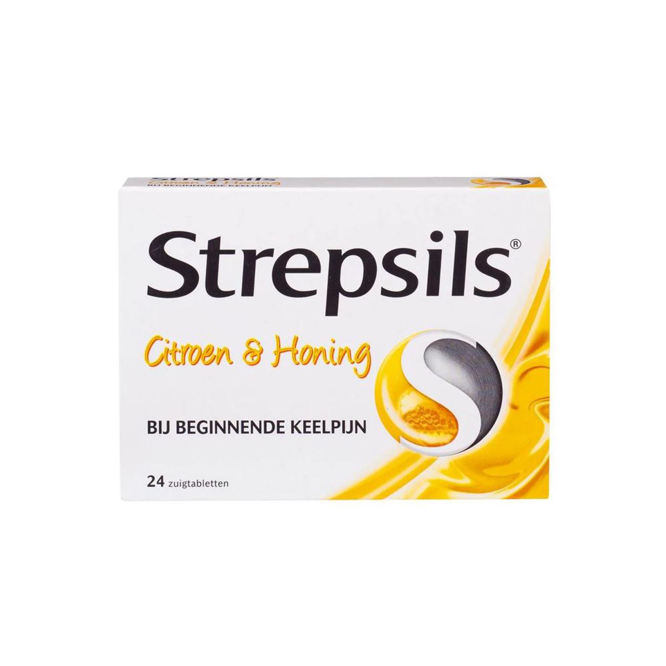 Strepsils Citroen & Honing zuigtabletten (24 stuks)