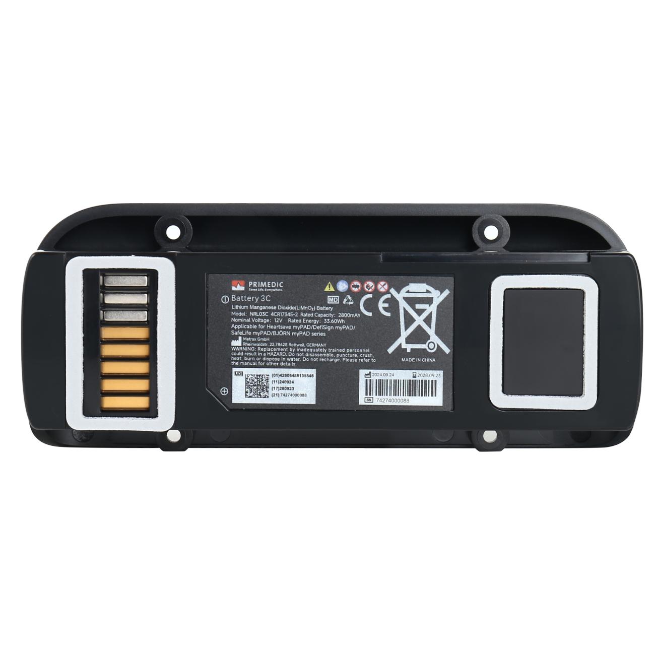 Primedic Heartsave MyPad Batterij