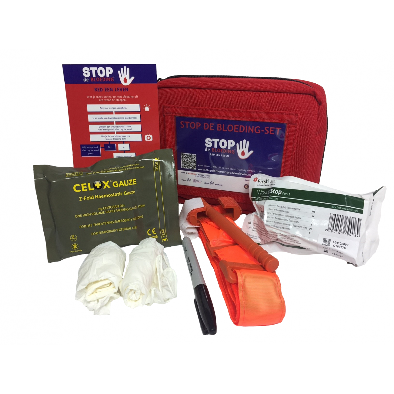 Stop de bloeding set Plus met CAT tourniquet