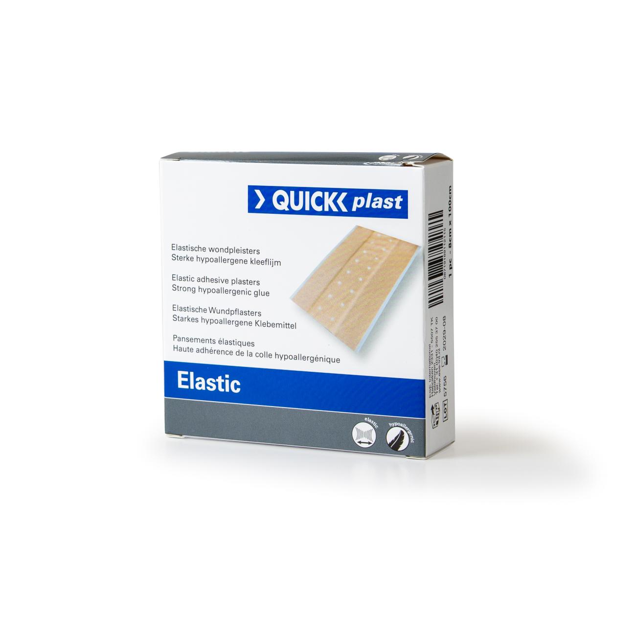 QuickPlast pleister elastisch 8 cm x 1 m