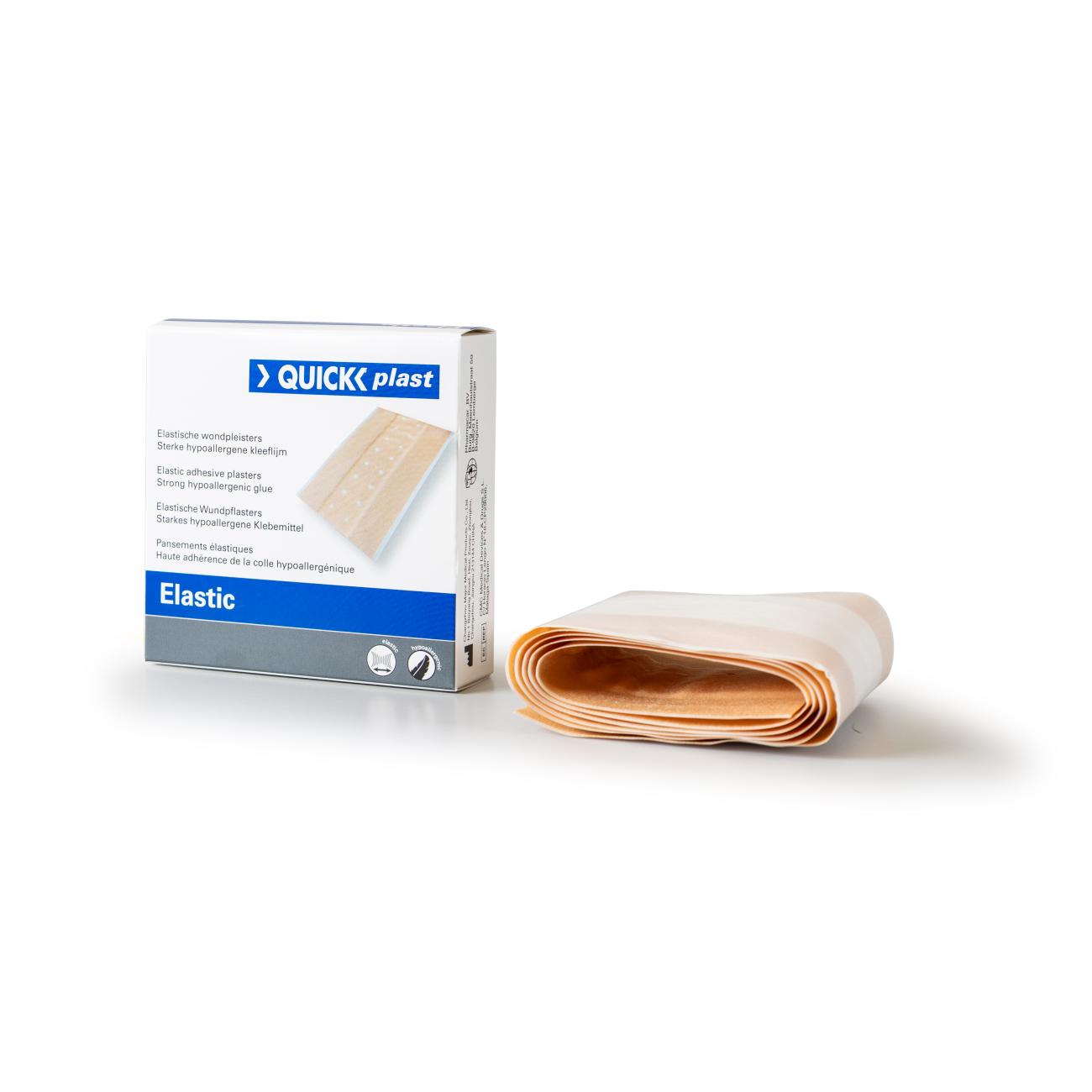 QuickPlast pleister elastisch 8 cm x 1 m - Afbeelding 4