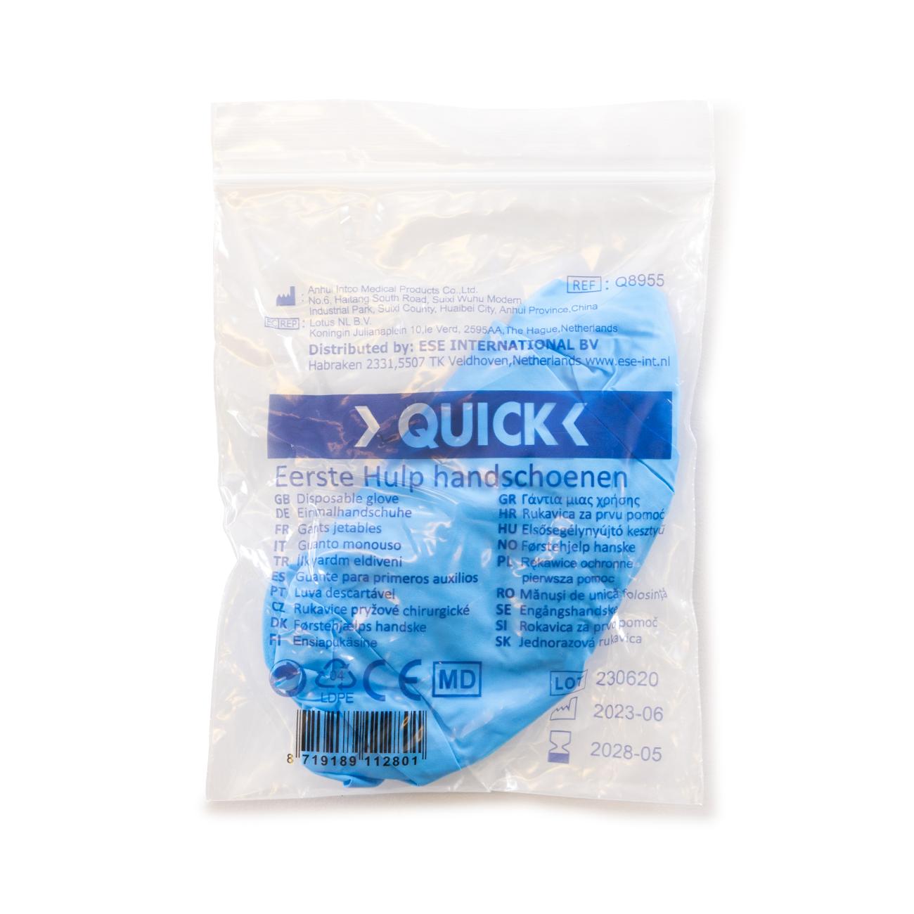 Quick nitril handschoenen (maat L) per paar