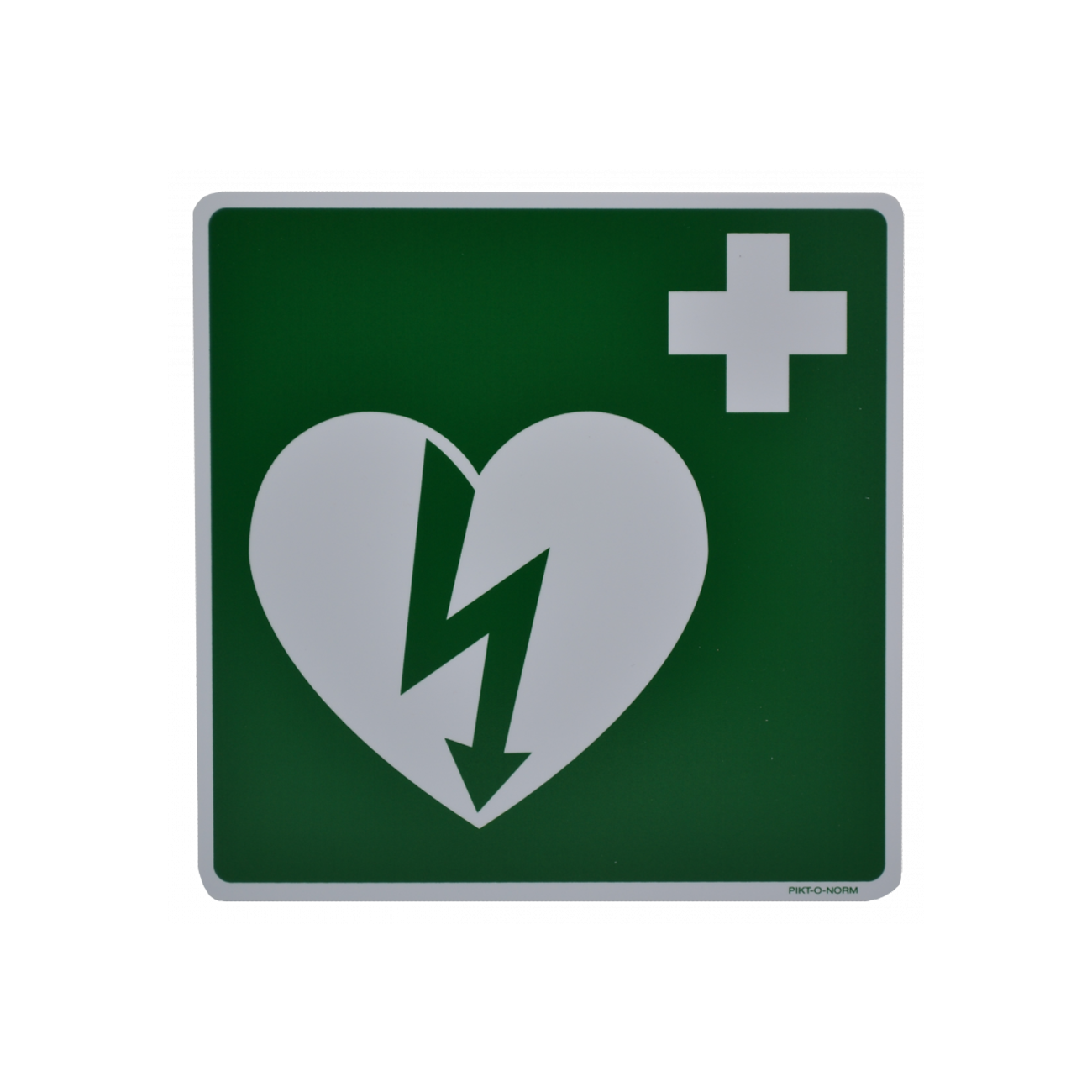 Pictogram bord AED ilcor ISO 7010 200 x 200 mm