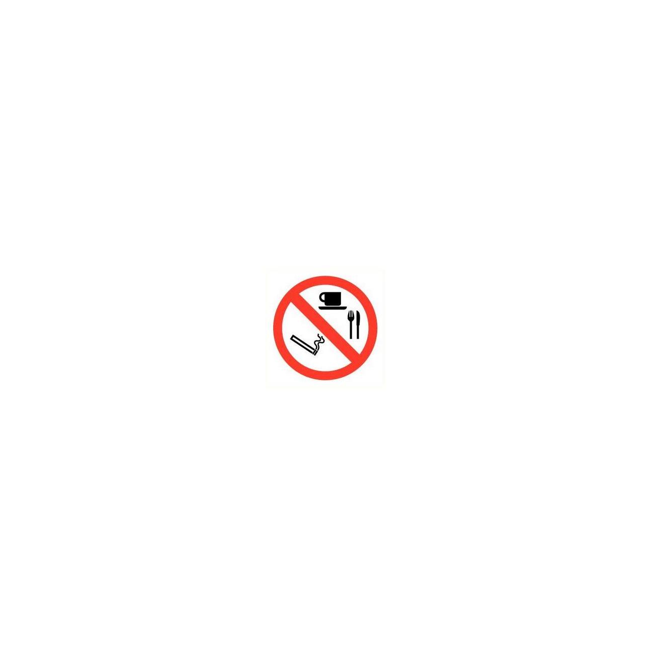 Pictogram sticker Verboden eten,drinken en roken 200mm