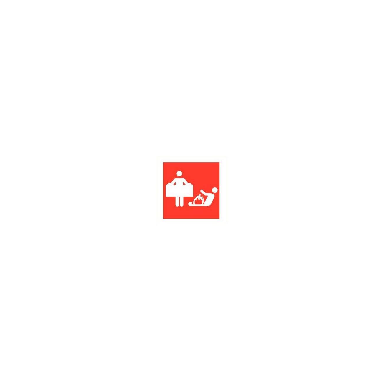 Pictogram sticker Branddeken 150x150mm