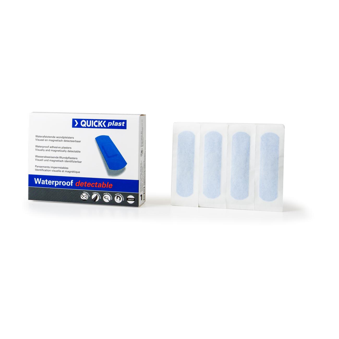 QuickPlast WaterResistant Pleisters Detecteerbaar 19 X 72 Mm