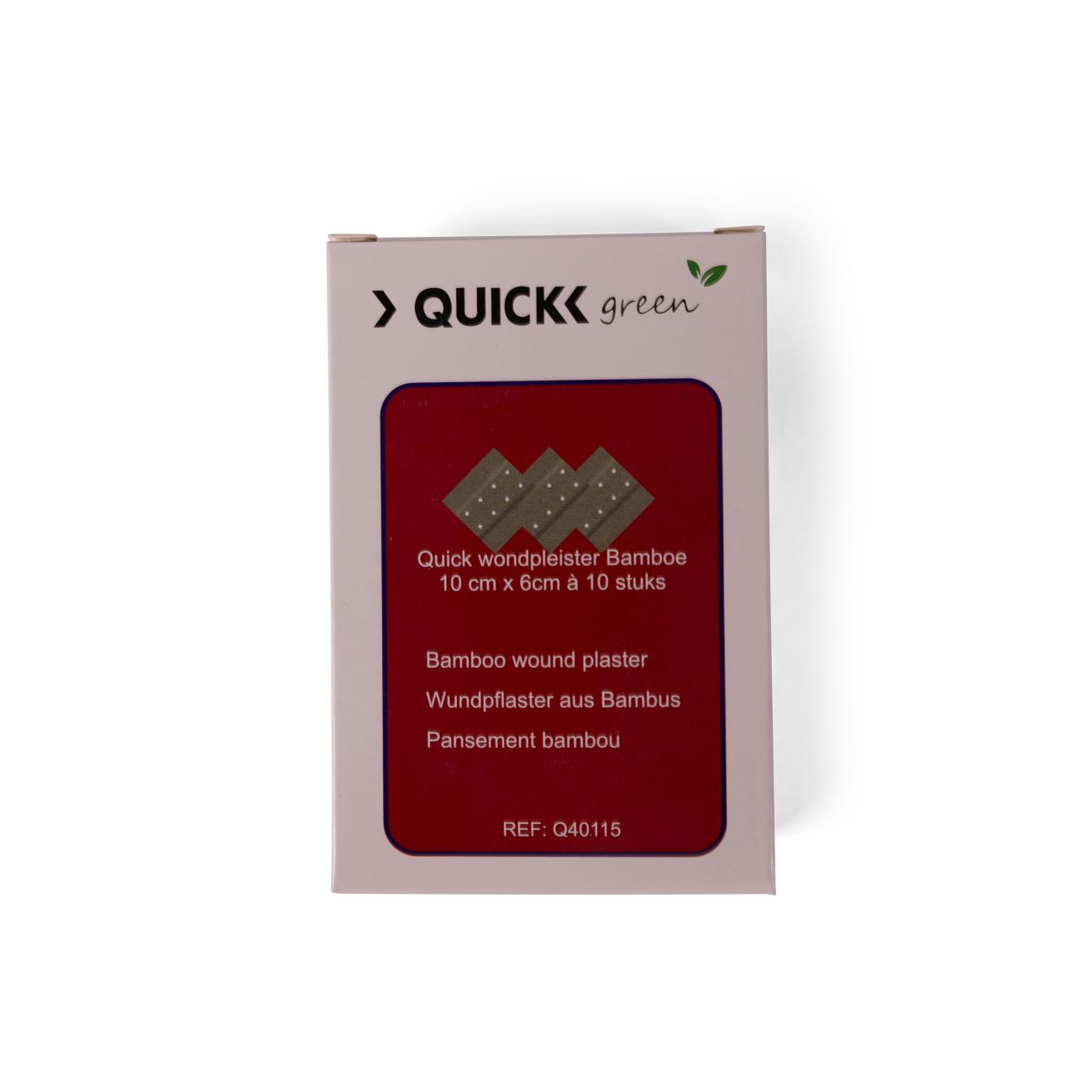 Quick Green Bamboo Wondpleisters 10 Cm X 6 Cm (10 Stuks)