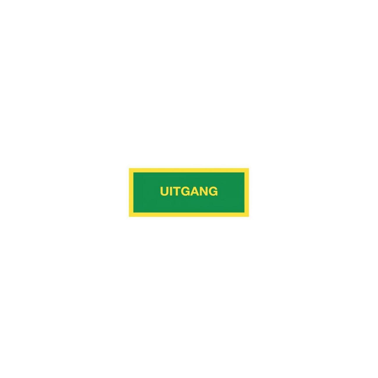 Pictogram bord nooduitgang 150x40mm fotoluminiserend