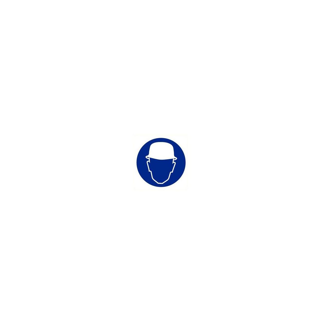 Pictogram sticker Veiligheidshelm verplicht 200mm