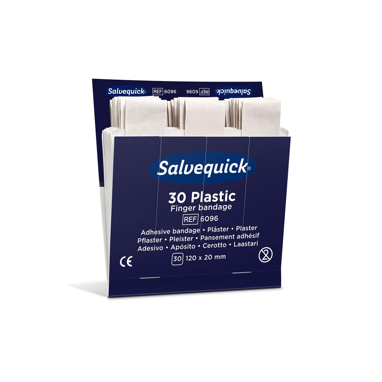 Salvequick Plastic vingerpleister navulling (doos)